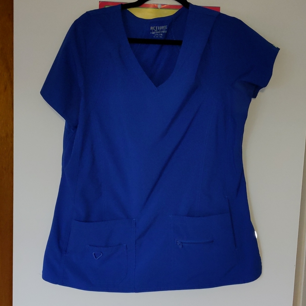 Blue Activate Scrub Shirt